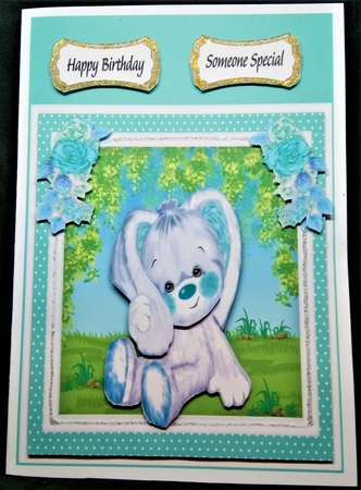 Beautiful Floppy Ears, Aqua by Margarette Blakeborough
