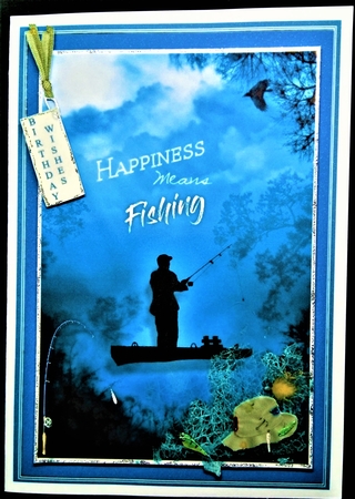 Fishing Is Happiness A5 by Margarette Blakeborough