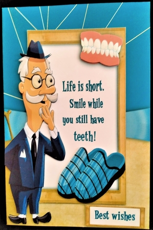 Life Is Short. Smile while you still have teeth 8x8 Mini Kit by Margarette Blakeborough
