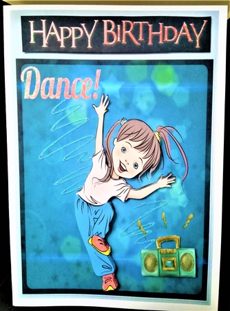 The greatest dancer 7x7 card by Margarette Blakeborough