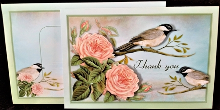 A5 Thinking of You Birds & Roses  by Margarette Blakeborough