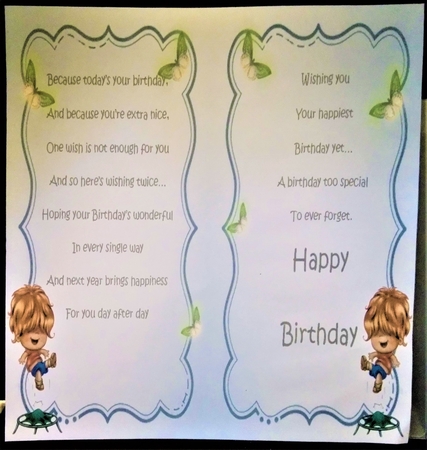 Bounce High - 5x7 inch topper with decoupage by Margarette Blakeborough