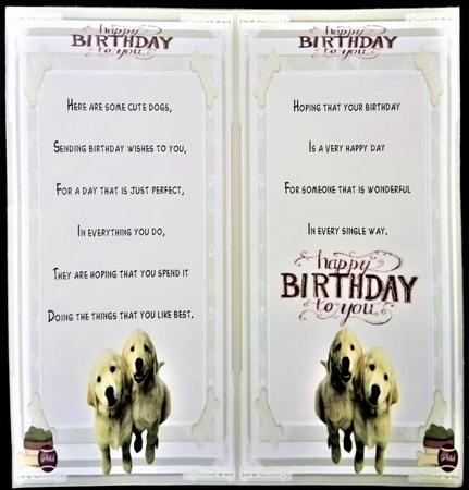Love My Dog Decoupage 7x7ins Topper 5a by Margarette Blakeborough