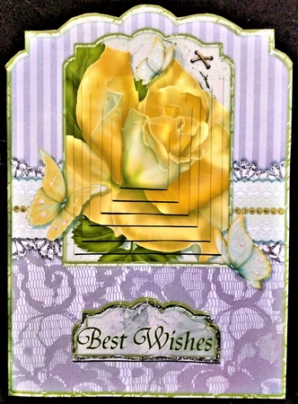 Painted Rose 3 - Pyramage Card Kit by Margarette Blakeborough