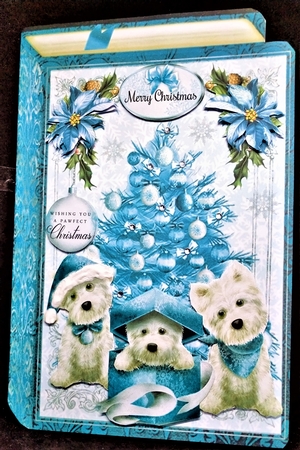 Christmas Puppy Book A5 Shaped Mini Page Kit  by Margarette Blakeborough
