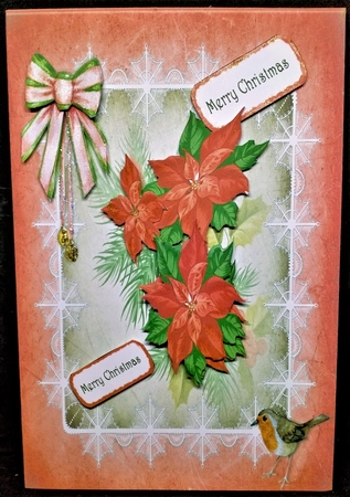 Poinsettia 7x7 Topper by Margarette Blakeborough