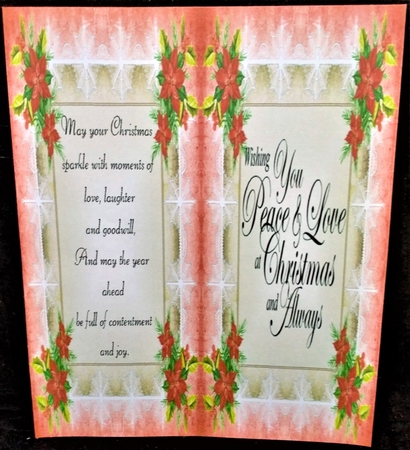 Poinsettia 7x7 Topper by Margarette Blakeborough