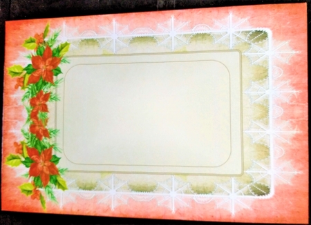 Poinsettia 7x7 Topper by Margarette Blakeborough