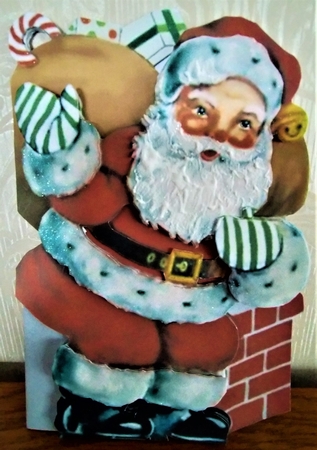 Santa on Chimney by Margarette Blakeborough