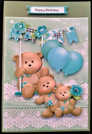 A5 Birthday Bears by Margarette Blakeborough