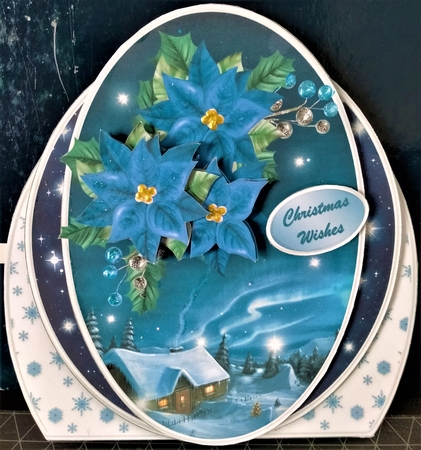 Blue Christmas - Shaped Card Mini Kit by Margarette Blakeborough