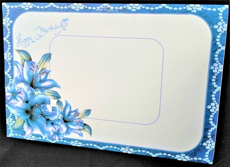 8 x 8 Lily MUM Card Topper With Decoupage by Margarette Blakeborough