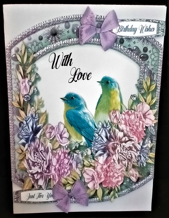 Beautiful Birds and Lilac Flowers by Margarette Blakeborough