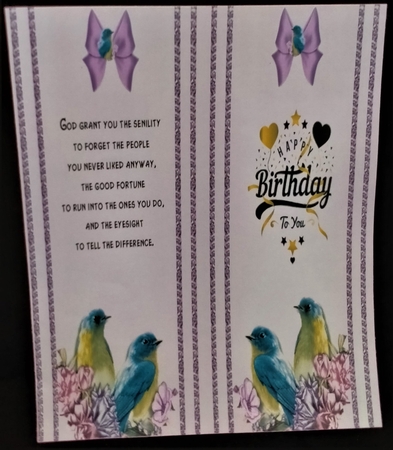 Beautiful Birds and Lilac Flowers by Margarette Blakeborough