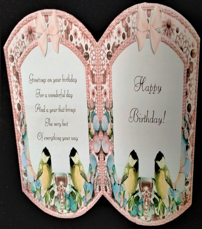 Beautiful Birds and  Pink Anemones by Margarette Blakeborough