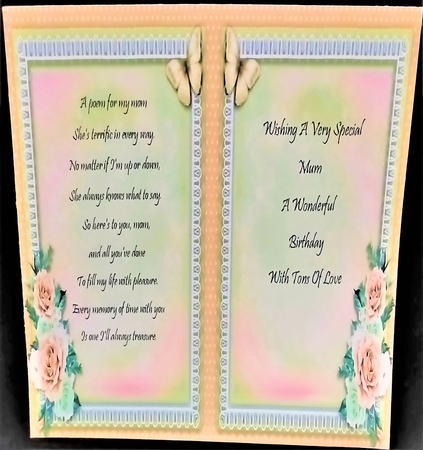 8x8 Mini Kit Beautiful Flowers and a Smile ,Cream by Margarette Blakeborough