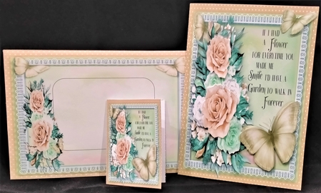 8x8 Mini Kit Beautiful Flowers and a Smile ,Cream by Margarette Blakeborough