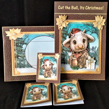 Christmas Bull Mini Kit by Margarette Blakeborough
