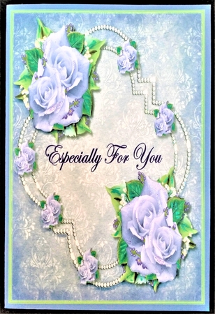 Special Roses In Glitter Frame by Margarette Blakeborough