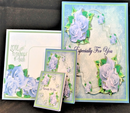 Special Roses In Glitter Frame by Margarette Blakeborough