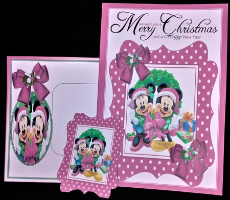 Fun time at christmas in pink polkadot 7x7 frame by Margarette Blakeborough