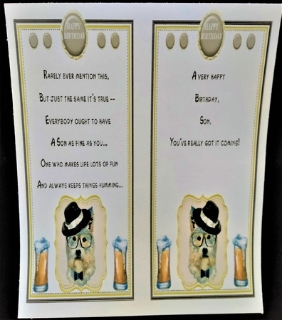 Hipster pup card front 2 by Margarette Blakeborough