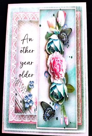 Roses and Carnations - Stacked Layers Card Mini Kit by Margarette Blakeborough