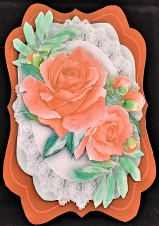 Tent Card , Beautiful Roses with Verse by Margarette Blakeborough