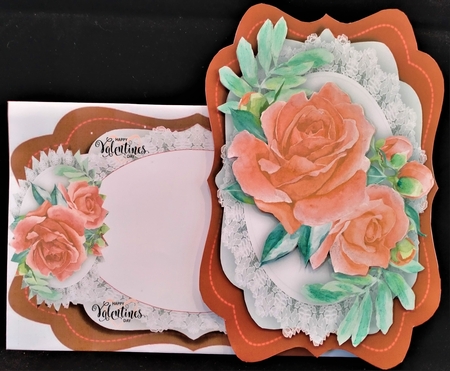 Tent Card , Beautiful Roses with Verse by Margarette Blakeborough