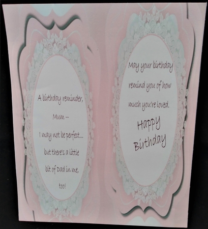 Tent Card  With Verse  Roses and Blossom by Margarette Blakeborough