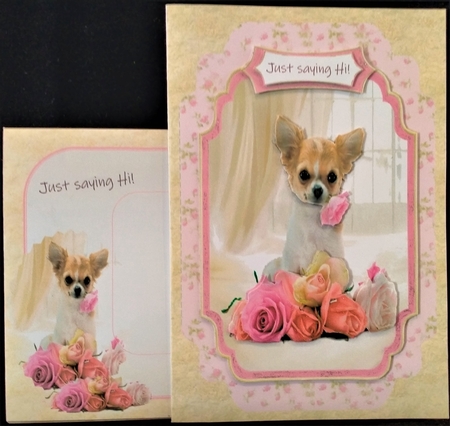 Sweet Little Doggy - Cut And Fold Card by Margarette Blakeborough