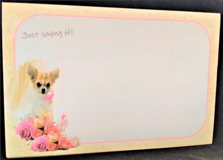 Sweet Little Doggy - Cut And Fold Card by Margarette Blakeborough
