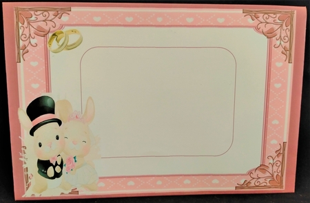 Weddingbunnies card front by Margarette Blakeborough