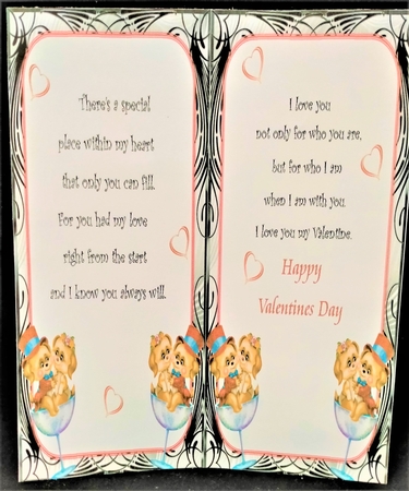 Love in a Wine Glass - A5 card front with decoupage by Margarette Blakeborough