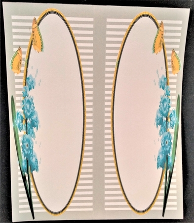 Magical Butterflies Slimline Card Topper - Blue 2 by Margarette Blakeborough