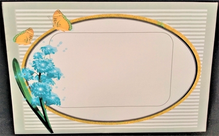Magical Butterflies Slimline Card Topper - Blue 2 by Margarette Blakeborough
