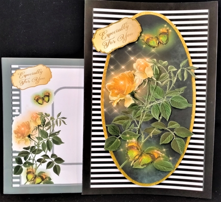 Magical Butterflies Slimline Card Topper - Yellow by Margarette Blakeborough
