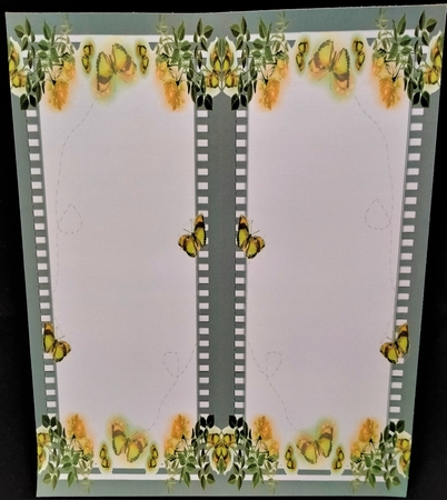 Magical Butterflies Slimline Card Topper - Yellow by Margarette Blakeborough