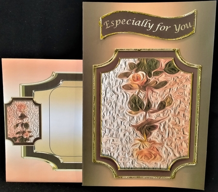 Oil Paint Rose Card Fronts & Blank Insert by Margarette Blakeborough