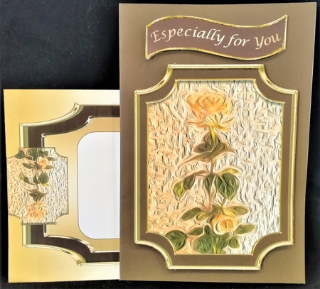 Oil Paint Rose Card Fronts & Blank Insert by Margarette Blakeborough