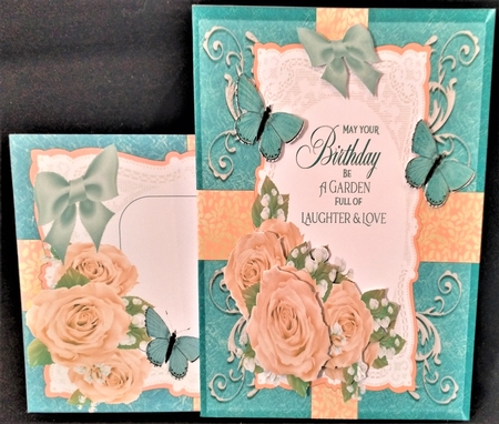 Flourish and Roses Birthday Card by Margarette Blakeborough