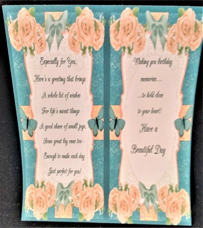 Flourish and Roses Birthday Card by Margarette Blakeborough