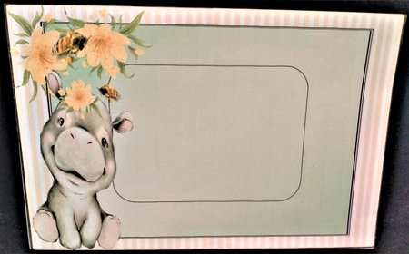 Gorgeous Baby Hippo with Flower  by Margarette Blakeborough