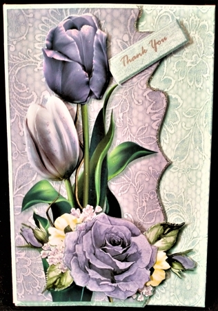 A5 Purple Tulips Mini Kit by Margarette Blakeborough