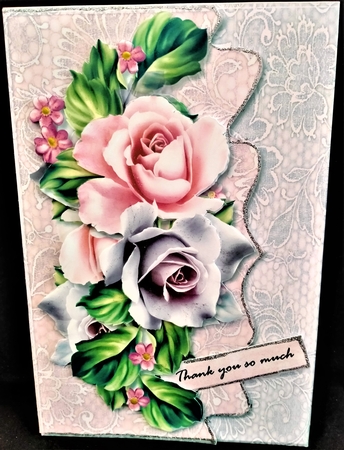 A5 Purple  Gorgeous Roses  Mini Kit by Margarette Blakeborough