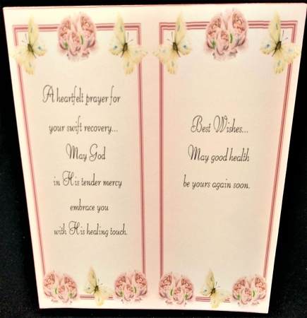 Blush rose and butterfly 5x7 by Margarette Blakeborough