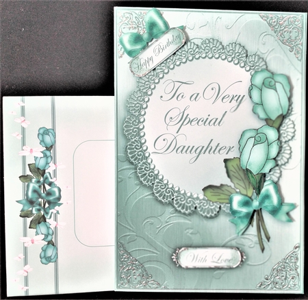 To a Very Special Daughter - A5 Quick Card with 3d Decoupage by Margarette Blakeborough