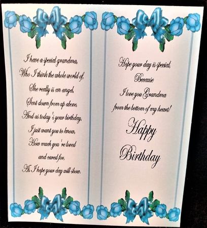To a Very Special Gran - A5 Quick Card with 3d Decoupage by Margarette Blakeborough