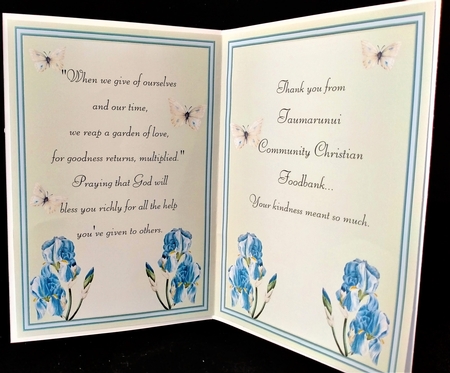 Iris and butterfly 5x7 by Margarette Blakeborough