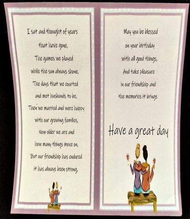 BEST FRIENDS QUICK CARD by Margarette Blakeborough